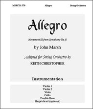 Allegro from Symphony No. 8 Orchestra sheet music cover Thumbnail